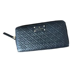 Kate Spade Textured Blue Wallet